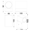 Globo 34164W Außenwandleuchte Veronika 1x35W | GU10 | IP44 - einstellbar, anthrazit