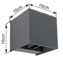 Globo 34168 LED Außenwandleuchte Veronika 1x3W | 308lm | 3000 K | IP54 - Anthrazit