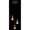Globo 15086-3BH Deckenleuchte Viejo 3x60W | E27 - Schwarz, Messing, Gold