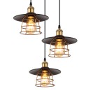 Globo 15086-3BH Deckenleuchte Viejo 3x60W | E27 - Schwarz, Messing, Gold