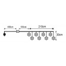 LED Schneeflocke, blau