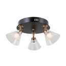Italux WL-34393-3R-BK-HBR LED Spot-Deckenleuchte Orella | 12W LED | 750lm | 3000K