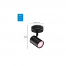 WiZ Colors 8719514551930 LED Spotleuchte Imageo 1x5w | Gu10 | 350lm | 2200-6500K | RGB - dimmbar, schwarz