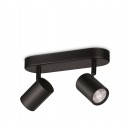 WiZ Colors 8719514551954 LED Spotleuchte Imageo 2x5 | Gu10 | 700lm | 2200-6500K | RGB - dimmbar, schwarz