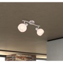 Globo 54025-2 Deckeneinbauleuchte Willy 2x40W | E27 - Nickel matt, weiß