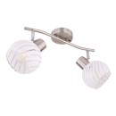 Globo 54025-2 Deckeneinbauleuchte Willy 2x40W | E27 - Nickel matt, weiß