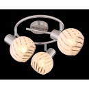 Globo 54025-3 Deckeneinbauleuchte Willy 3x40W | E27 - Nickel matt, weiß