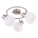 Globo 54025-3 Deckeneinbauleuchte Willy 3x40W | E27 - Nickel matt, weiß