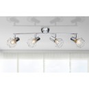 Globo 54802-4 Wand- oder Deckenleuchte Xara I 4x40W | E14 - chrom