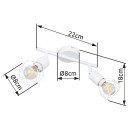Globo 54802W-2 Deckeneinbauleuchte Xara 2x40W | E14 - weiß
