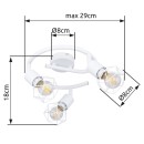Globo 54802W-3 Deckeneinbauleuchte Xara 3x40W | E14 - weiß