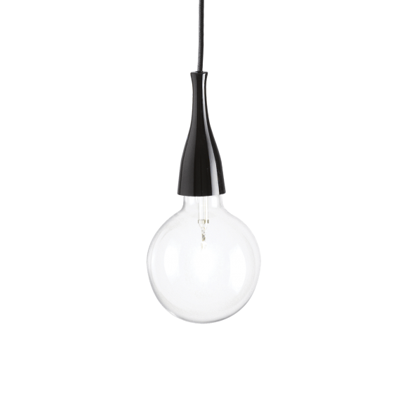 Ideal Lux 009407 Pendelleuchte Minimal Nero 1x70W | E27 - schwarz