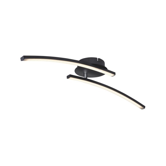 Globo 67129-12 LED Bad-Deckenleuchte Tansy I 1x12W | 1000lm | 3000-4000-6000K | IP44 - einstellbar, Memoryfunktion, Stufendimmung, schwarz