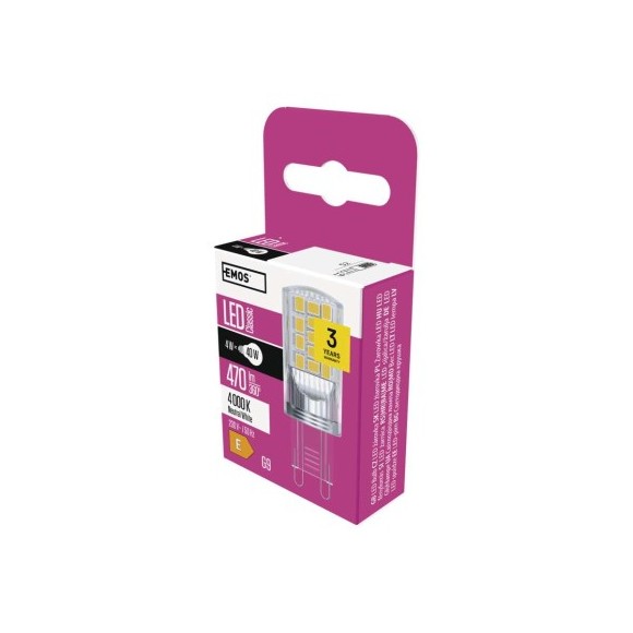 EMOS ZQ9545 LED Lampe Classic | 4W G9 | 470lm | 4000K