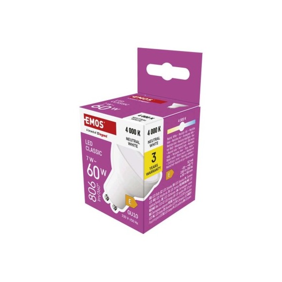 EMOS ZQ8E43 LED Lampe Classic | 7W MR16 | 800lm | 4000K