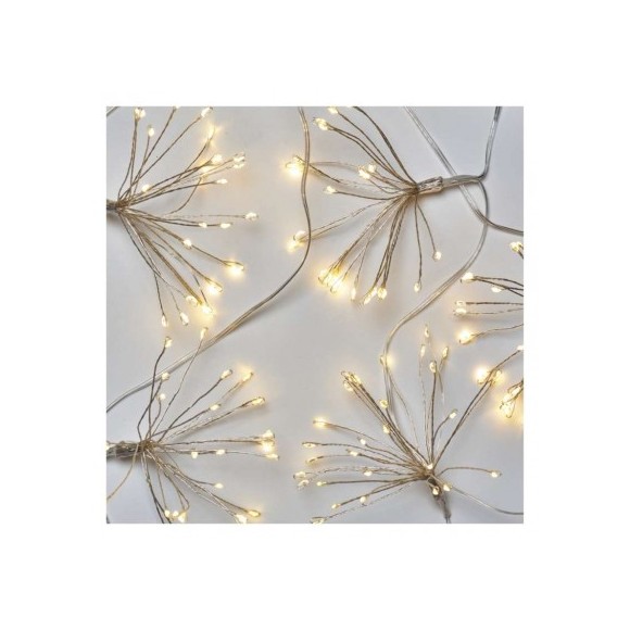 Emos D3aw08 Weihnachten Nano Kette 2,35 m 150 LED | 27W - Feuerwerk, Timer, warmweiß, klar
