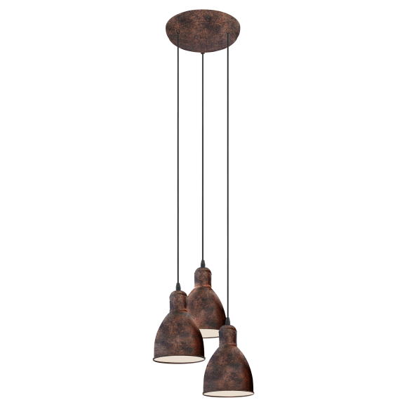 Eglo VINTAGE 49493 Pendelleuchte Priddy 1 Kupfer E27 3x60W
