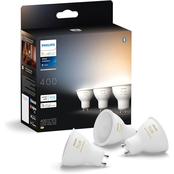 Philips HUE 8720169230095 LED intelligente Lampe | 4,2W GU10 | 2200-6500K