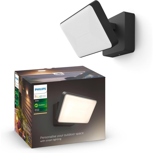 Philips Hue 8719514382763 LED Reflektor Welcome 1x205w | 2600lm | 2700k | IP44 - dimmbar weiß, schwarz