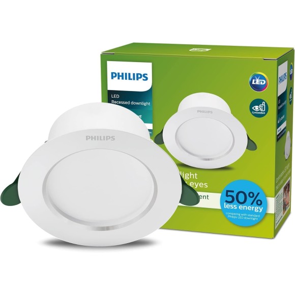 Philips 8720169308206 LED Einbauleuchte Diamond Cut | 6,5W integrierte LED-Quelle | 1050lm | 3000K