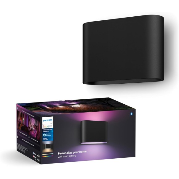 Philips Hue 8720169234505 LED Wandleuchte Dymera | 10,2W integrierte LED-Quelle | 1020lm | 2200-6500+RGBK