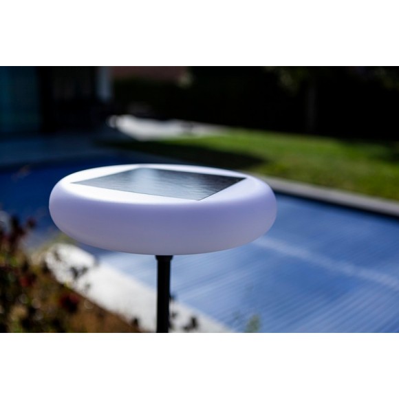 Lutec 6910901012 LED-Garten-Solar-Stehleuchte Pops 1x5,1W | 480lm | 3000 K | IP54 - USB, schwarz