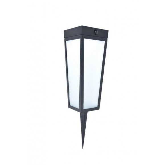 Lutec 6996601012 LED-Gartensolarsäule mit Bewegungssensor Dias 1x8,4W | 900lm | 2700-6500K | RGB | IP44 - steckbar, schwarz