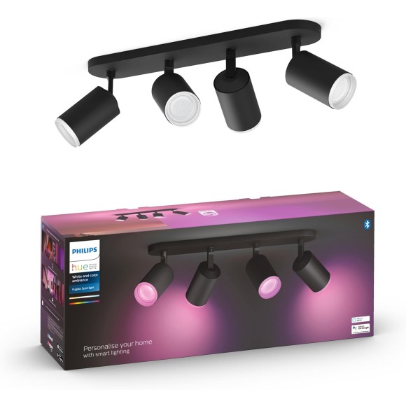Philips Hue 8720169319394 LED Spot-Deckenleuchte Fugato | 4x4,2W GU10 | 2000-6500+RGBK