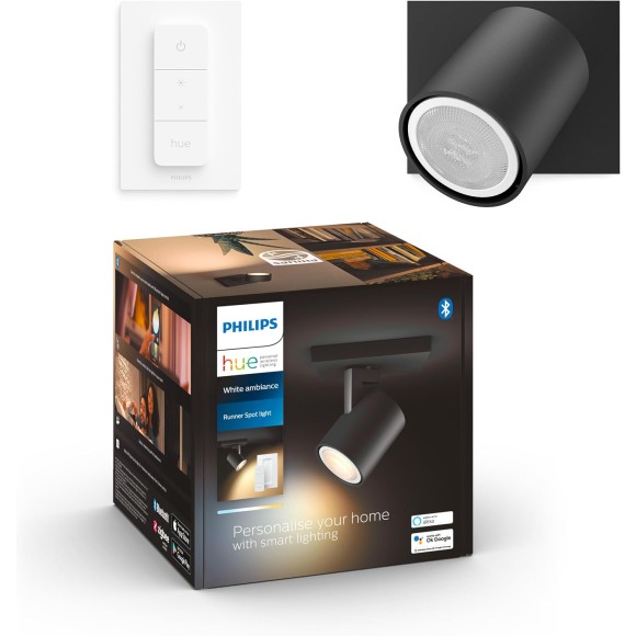 Philips Hue 8720169320710 LED Spot-Wandleuchte Runner | 4,2W GU10 | 400lm | 2200-6500K