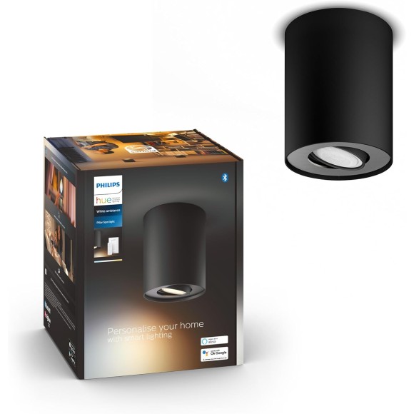 Philips Hue 8720169320239 LED Spot-Deckenleuchte Pillar | 4,2W GU10 | 400lm | 2200-6500K