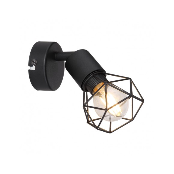 Globo 54802S-1 Wandleuchte Xara 1x40W | E14 - schwarz