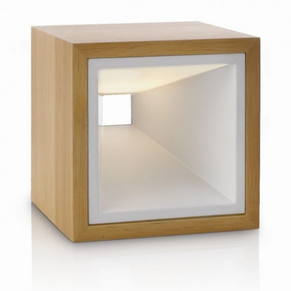 LED Tischlampe Philips InStyle Kubiz 2x2,5W - hellbraun