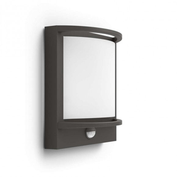 Philips 17392/93/P0 LED Außenwandleuchte mit Bewegungssensor Samondra 1x12W | 2700K | IP44