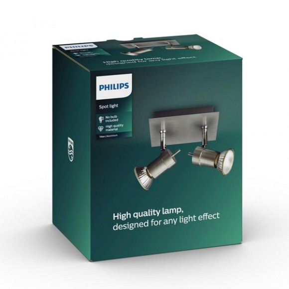 Philips 55082/48 / pn Leuchte Titan 2x50w | GU10 - Aluminium