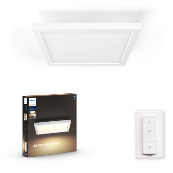 Philips Hue 8719514382626 LED-Deckenleuchte Aurelle 1x19w | 1820-1940lm | 2200-6500K - White Ambiance, Fernbedienung, dimmbar, weiß