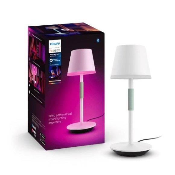 Philips Hue 8719514404571 LED Tischlampe für den Außenbereich Go | 6,2W integrierte LED-Quelle | 530lm | 2000-6500 RGBK