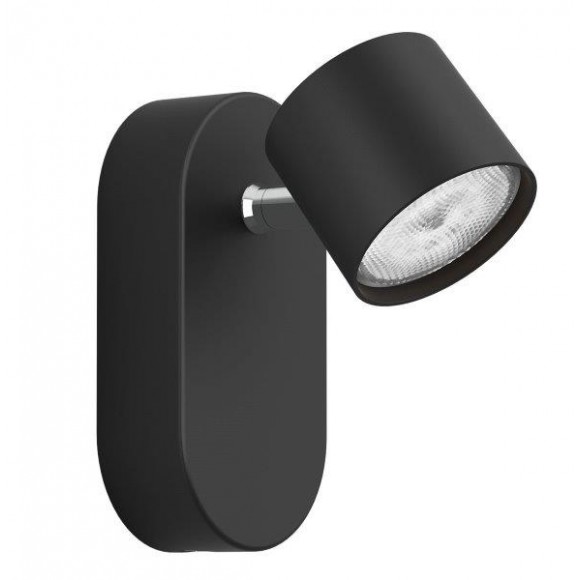 Philips 8719514435377 LED-Deckeneinbaustrahler Star 1x4,5W | 500lm | 2700K - dimmbar, regelbar, schwarz