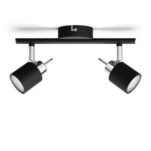 Philips 8719514465398 Deckeneinbaustrahler Meranti 2x35W | GU10 - schwarz