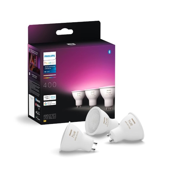 Philips Hue 8720169229877 LED Lampen-Set | 4,2W GU10 LED | 400lm | 2000-6500+RGBK