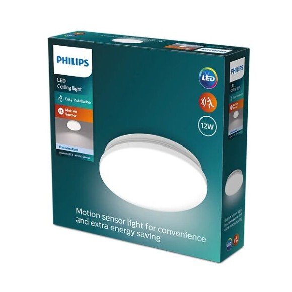 Philips 8720169296008 LED Deckenleuchte Acuna | 12W integrierte LED-Quelle | 1500lm | 4000K
