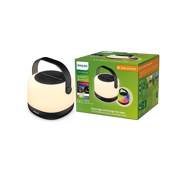 Philips 8720169296503 LED solar  Alula  | 1,2W integrierte LED-Quelle | 80/20lm | 3000+RGBK