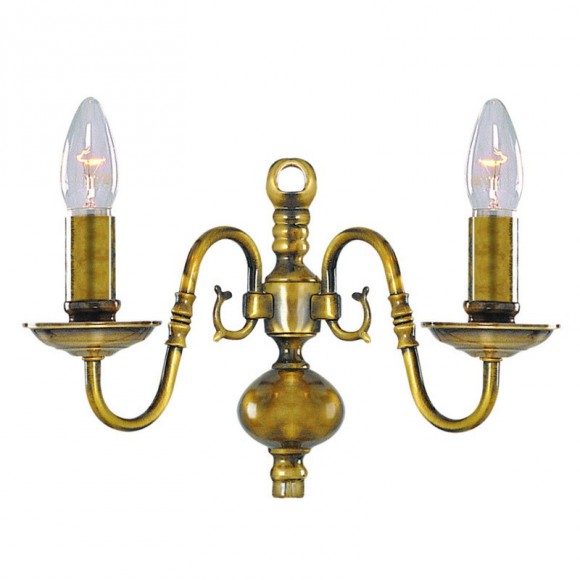 Searchlight 1019-2AB Flemish Wandleuchte 2xE14