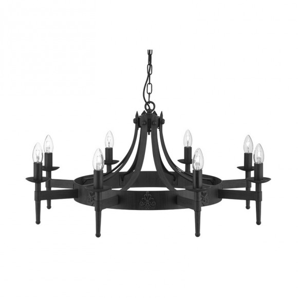 Searchlight 2428-8BK Cartwheel Hängelampe 8xE14