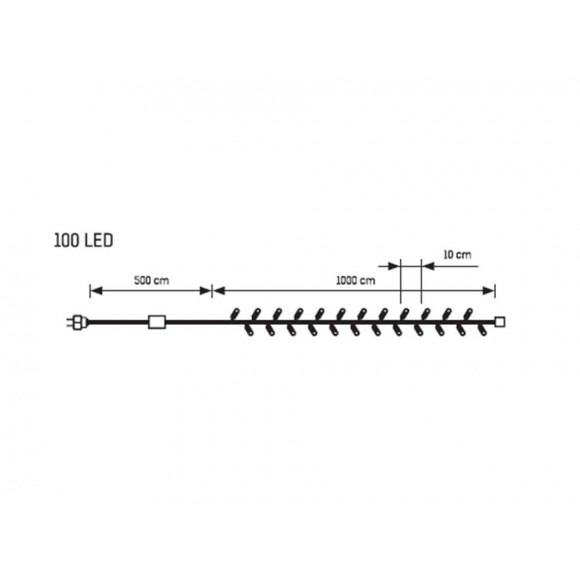 LED warmweiß Weihnachtslichterkette - 100 32100 Länge 10 m LED, IP44 Innen- und Außenbereich