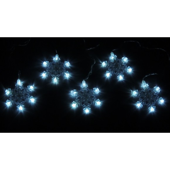 LED Schneeflocke, kaltweiß