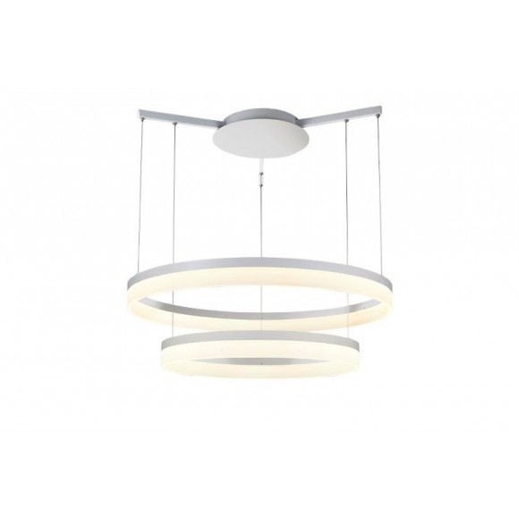 Azzardo AZ1295 LED Hängeleuchte Deckenleuchte Zola 80/60 1x56W | 5600lm | 3000K | IP20 - weiß