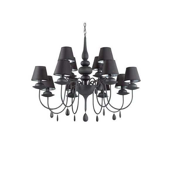 Ideal Lux Hängeleuchte Blanche SP12 Nero 12x40W E14 - Design-Geschichte