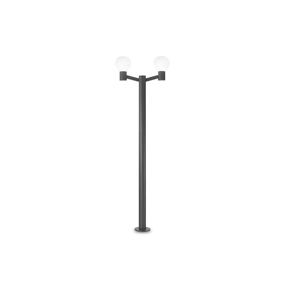 Ideal Lux 147116 Außenleuchte Clio 2x60W | E27 | IP44 - grau