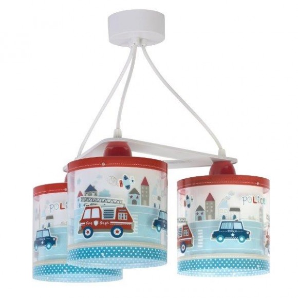 Dalber 60614 Kinderdeckenleuchte Police 3x60W|E27