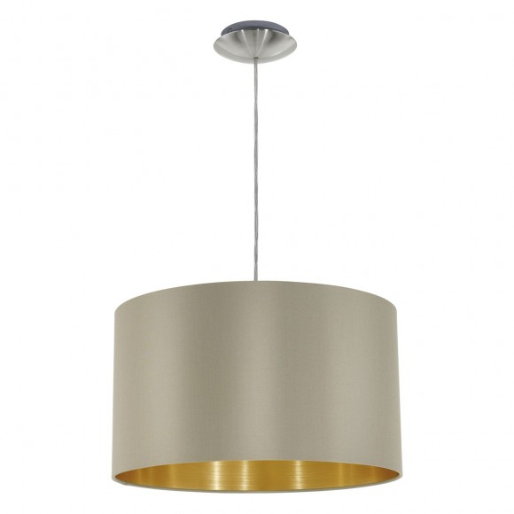 Eglo 31602 MASERLO Textilien Hängelampe 1X60W Kamel / gold